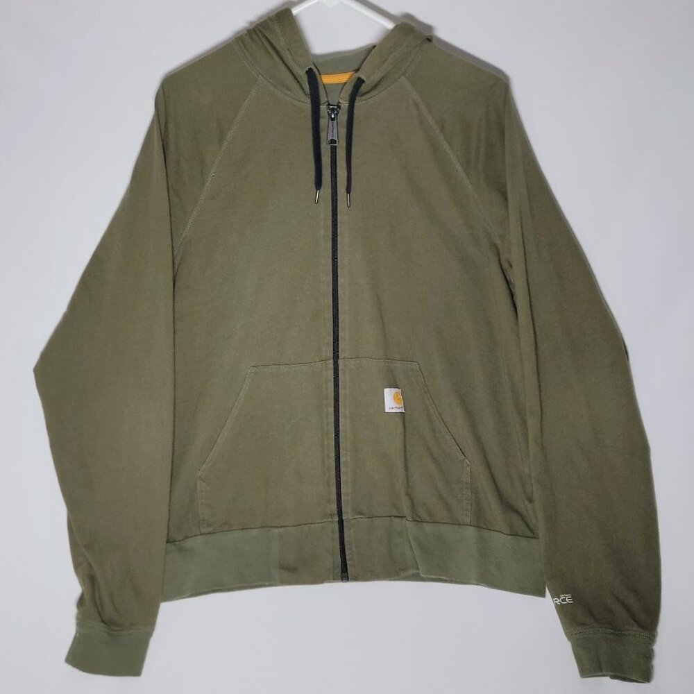 Carhartt Force Men’s Medium Full-Zip Hoodie Green